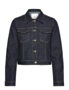 Denim Jacket Pockets Navy Mango