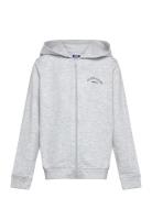 Jjcollege Logo Sweat Zip Hood Jnr Grey Jack & J S