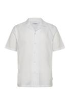 Solid Dobby Cotton Shirt S/S White Lindbergh