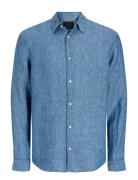Jprblalawrence Linen Ls Shirt Sn Blue Jack & J S