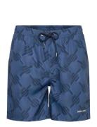 Dotted Monogram Swimshorts Blue Daily Paper