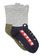 Socks W. 3D Effect Navy Minymo