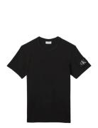 Ss Badge Waffle Tee Black Calvin Klein Jeans