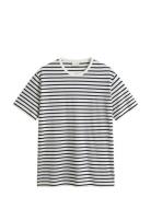 Pima Stripe Ss Tshirt White GANT