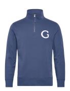 G Badge Half Zip Blue GANT