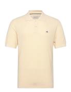 Micro Textured Cotton Ss Polo Cream GANT