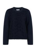 Junie Lace College Sweater Navy Newhouse
