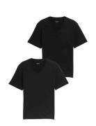 Double Pack V-Neck Tee Black Tom Tailor