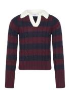 Grbertage Ls Stripe Knit Navy Grunt