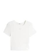 Tjw Slim Sh Silver Script Tee White Tommy Jeans