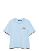 Vmsara Mette Ss Top Box Jrs Noos Blue Vero Moda