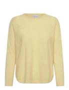 Curved Sweater Yellow Davida Cashmere