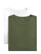 2-Pack Crew Neck T-Shirts Khaki GANT