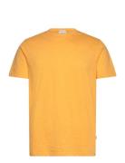 Organic Slub Yarn O-Neck Tee S/S Orange Lindbergh