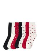 Sock 7 Pack Hearts And Dots Ao Patterned Lindex