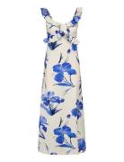 Onlhyaci S/L Frill Long Aop Dress Wvn White ONLY