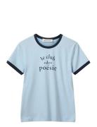 Maggiesw Contrast Trim T-Shirt Blue Sofie Schnoor