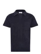 Towel V-Neck Polo S/S Navy Lindbergh