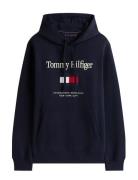 Hilfiger Embro Flag Hoodie Navy Tommy Hilfiger