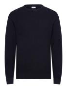 Recycle Structure Knit Jumper Navy Lindbergh