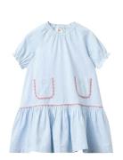 Seersucker Dress W. Pockets Patterned Copenhagen Colors