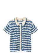 Crochet Ss Cardigan Patterned Copenhagen Colors