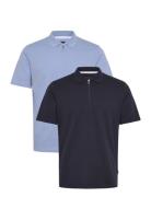 Jprblaethan Ss Zip Polo 2Pk Mp Patterned Jack & J S