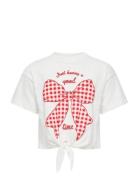 Kmgida Life Ss Tie Printed Tee Jrs White Kids Only