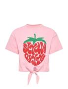 Kmgida Life Ss Tie Printed Tee Jrs Pink Kids Only
