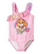 Nmfmasa Paw Swimsuit Cplg Pink Name It