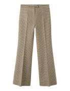 Houndstooth Wool-Blend Trousers Brown Mango