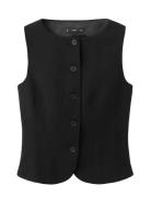 Suit Waistcoat With Buttons Black Mango