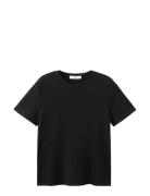 Short-Sleeved Cotton T-Shirt Black Mango