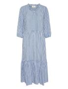Crtiah Flounce Dress Blue Cream