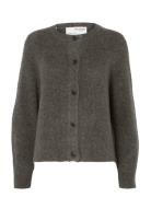 Slwlulu Ls Knit Short Cardigan Noos Grey Selected