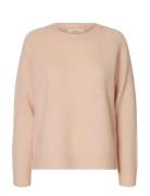 Slflulu Ls Knit O-Neck B Noos Pink Selected