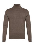 Mélange Roll Neck Knit Brown Lindbergh