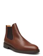 Slhblake Leather Chelseaoot Brown Selected