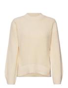 Slfleslie Ls Knit O-Neck B White Selected