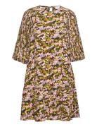 Slfevie 3/4 Plisse Dress B Patterned Selected