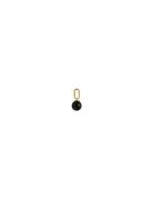 St Drop Charm Black Design Letters