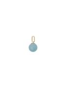 St Drop Charm Blue Design Letters