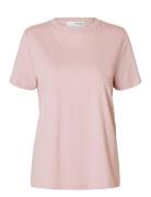 Slwmyessential Ss O-Neck Tee Noos Pink Selected