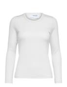 Slwdianna Ls O-Neck Top Noos White Selected