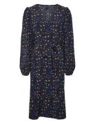 Vmanne Ls Calf Dress Wvn Brown Vero Moda
