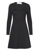 Slfmaxine Ls Short Dress Black Selected