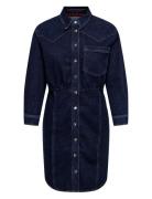 Onlrouge 3/4 Rinse Red Dnm Dress Cro Blue ONLY
