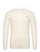 Classic Cable Knit Sweater Cream GANT
