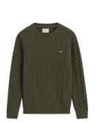 Classic Cable Knit Sweater Green GANT