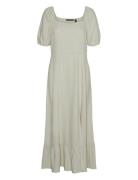 Vmmymilo Ss 7/8 Dress Wvn Ga Grey Vero Moda